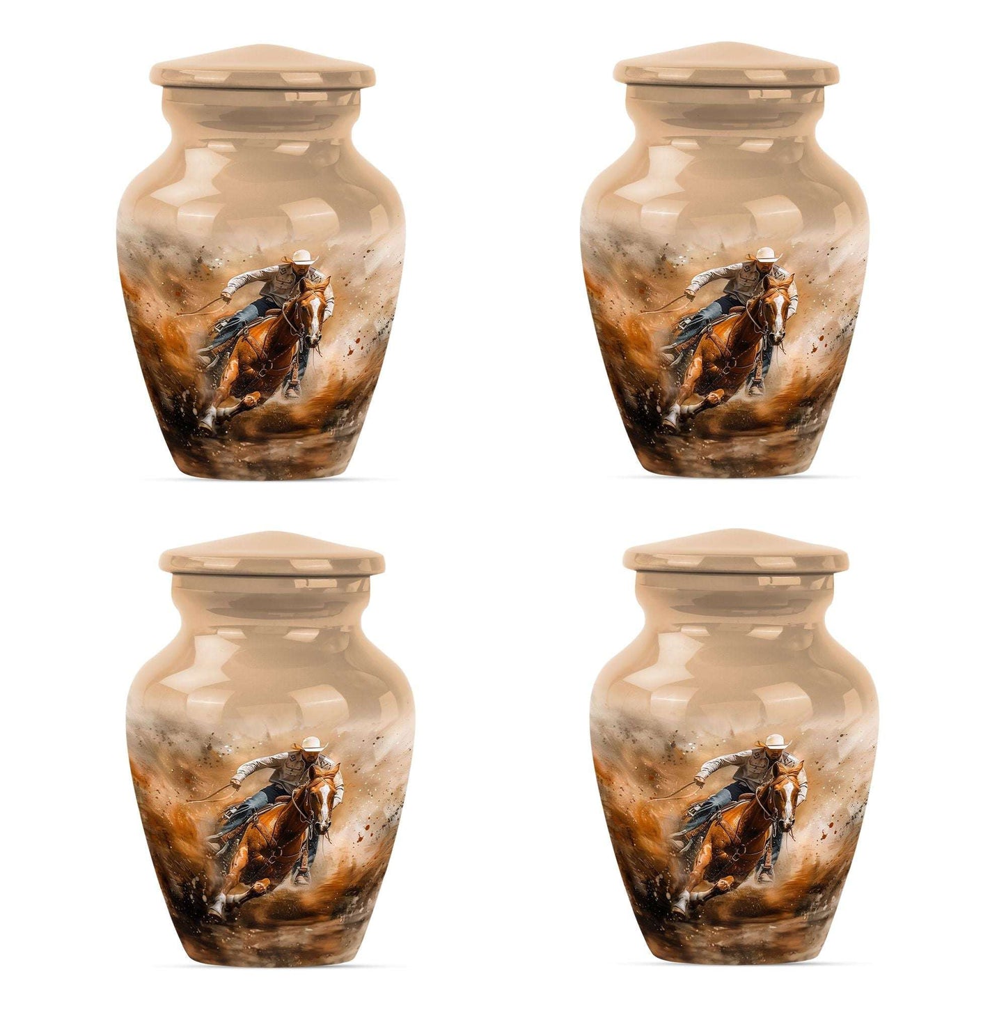 Cowboy Theme 3 Inch Keepsake Pack of 4