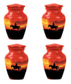 Cowboy Theme 3 Inch Keepsake Pack of 4