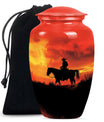Cowboy Theme Large Urn 10 Inch