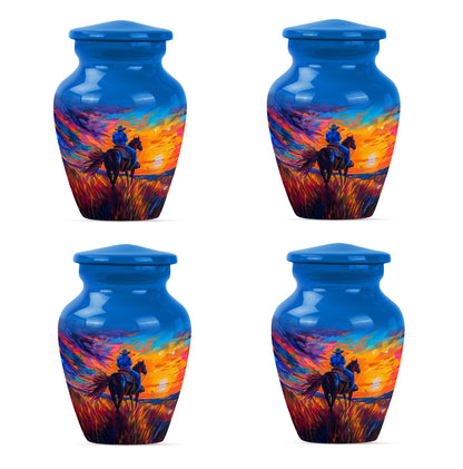 Cowboy Theme 3 Inch Keepsake Pack of 4
