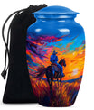 Cowboy Theme Large Urn 10 Inch