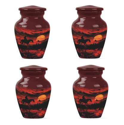 Cowboy Theme 3 Inch Keepsake Pack of 4