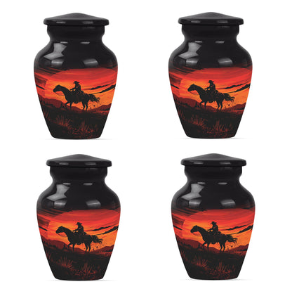 Cowboy Theme 3 Inch Keepsake Pack of 4