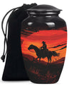 Cowboy Theme Large Urn 10 Inch
