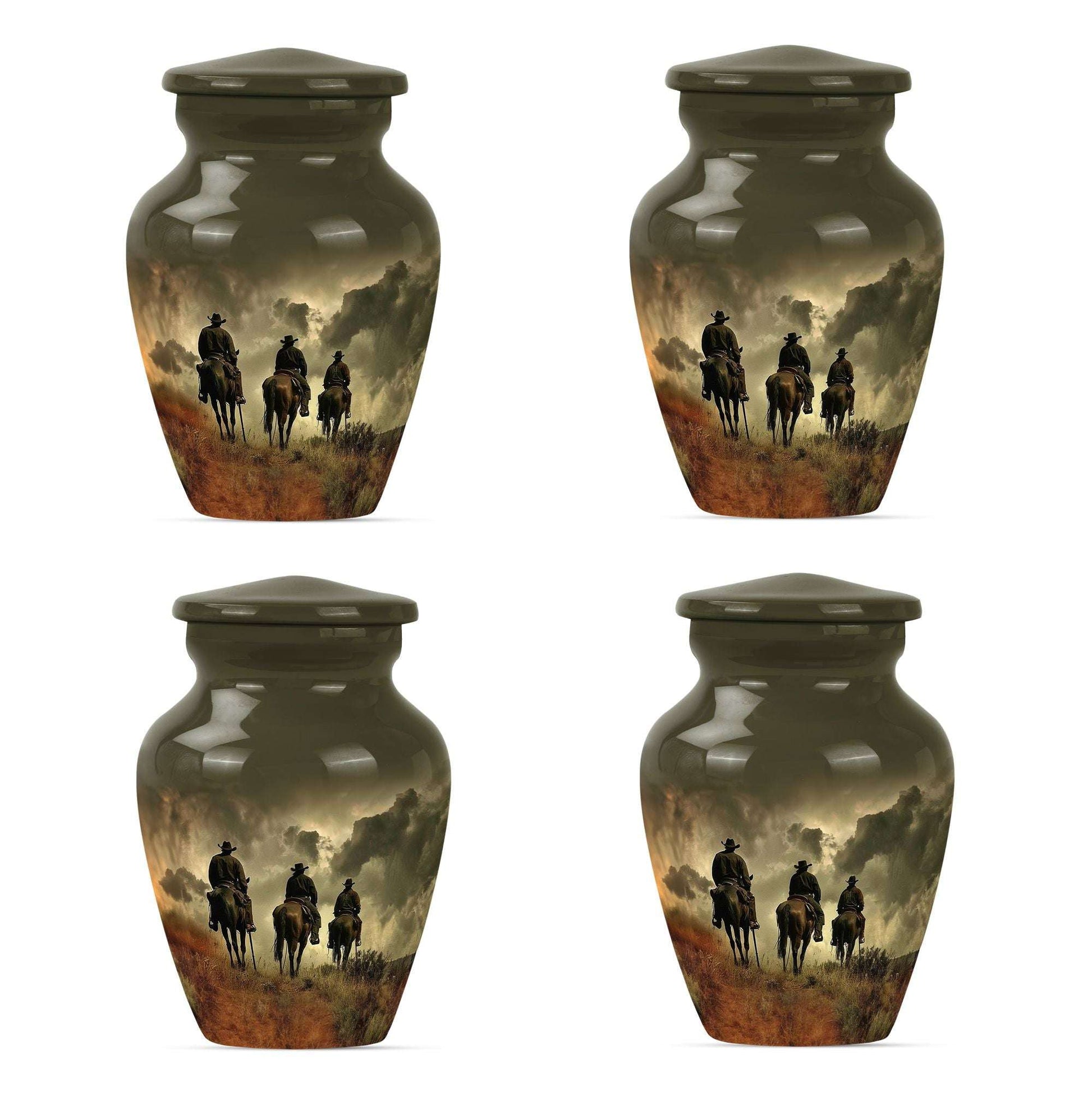 Cowboy Theme 3 Inch Keepsake Pack of 4