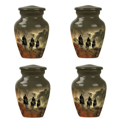 Cowboy Theme 3 Inch Keepsake Pack of 4