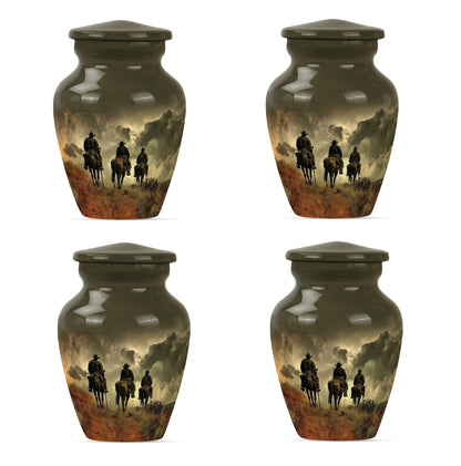 10-inch classic cowboy urn made butterfly theme 