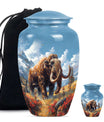 Mamoth Theme Large Urn With 1 Keepsake Urn