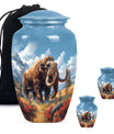 Mamoth Theme Large Urn With 2 Keepsake Urn