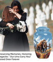 mamoth urn, butterfly themed memorial funeral urn