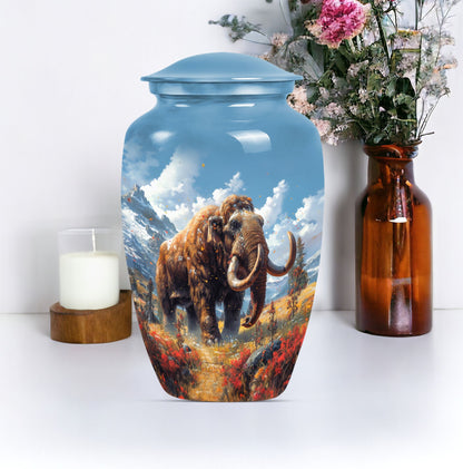 mamoth urn, butterfly themed memorial funeral urn