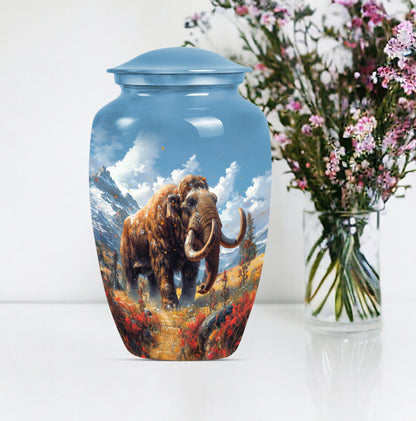 mamoth urn, butterfly themed memorial funeral urn