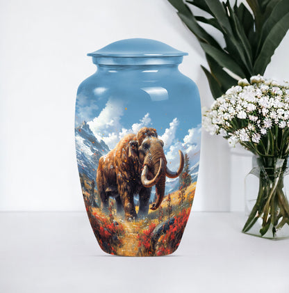 mamoth urn, butterfly themed memorial funeral urn