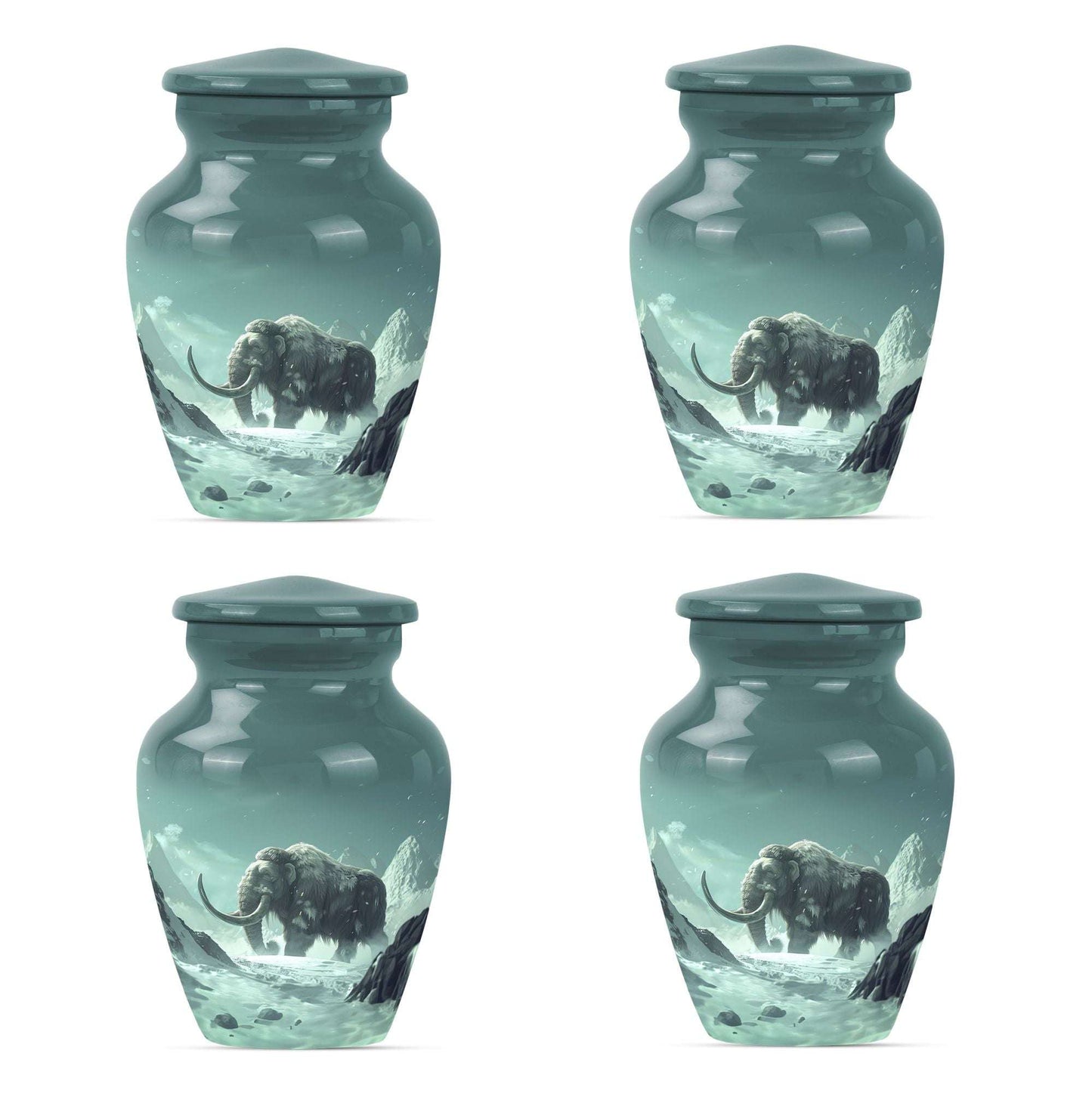 Mamoth Theme 3 Inch Keepsake Pack of 4