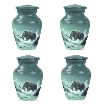 classic mammoth urn for cremation with butterfly theme.