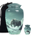 Mamoth Theme Large Urn With 1 Keepsake Urn