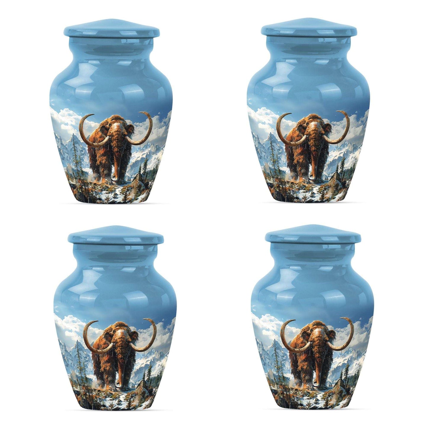 Mamoth Theme 3 Inch Keepsake Pack of 4