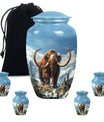 Mamoth Theme Large Urn With 4 Keepsake Urn