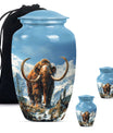 Mamoth Theme Large Urn With 2 Keepsake Urn