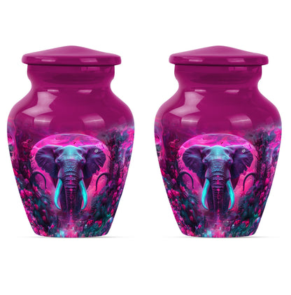 10-inch mammoth Urn, butterfly-themed, burial funeral urn.