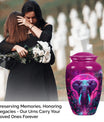 10-inch mammoth Urn, butterfly-themed, burial funeral urn.