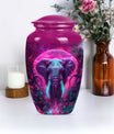 10-inch mammoth Urn, butterfly-themed, burial funeral urn.