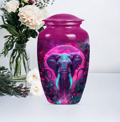 10-inch mammoth Urn, butterfly-themed, burial funeral urn.