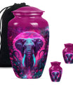 10-inch mammoth Urn, butterfly-themed, burial funeral urn.