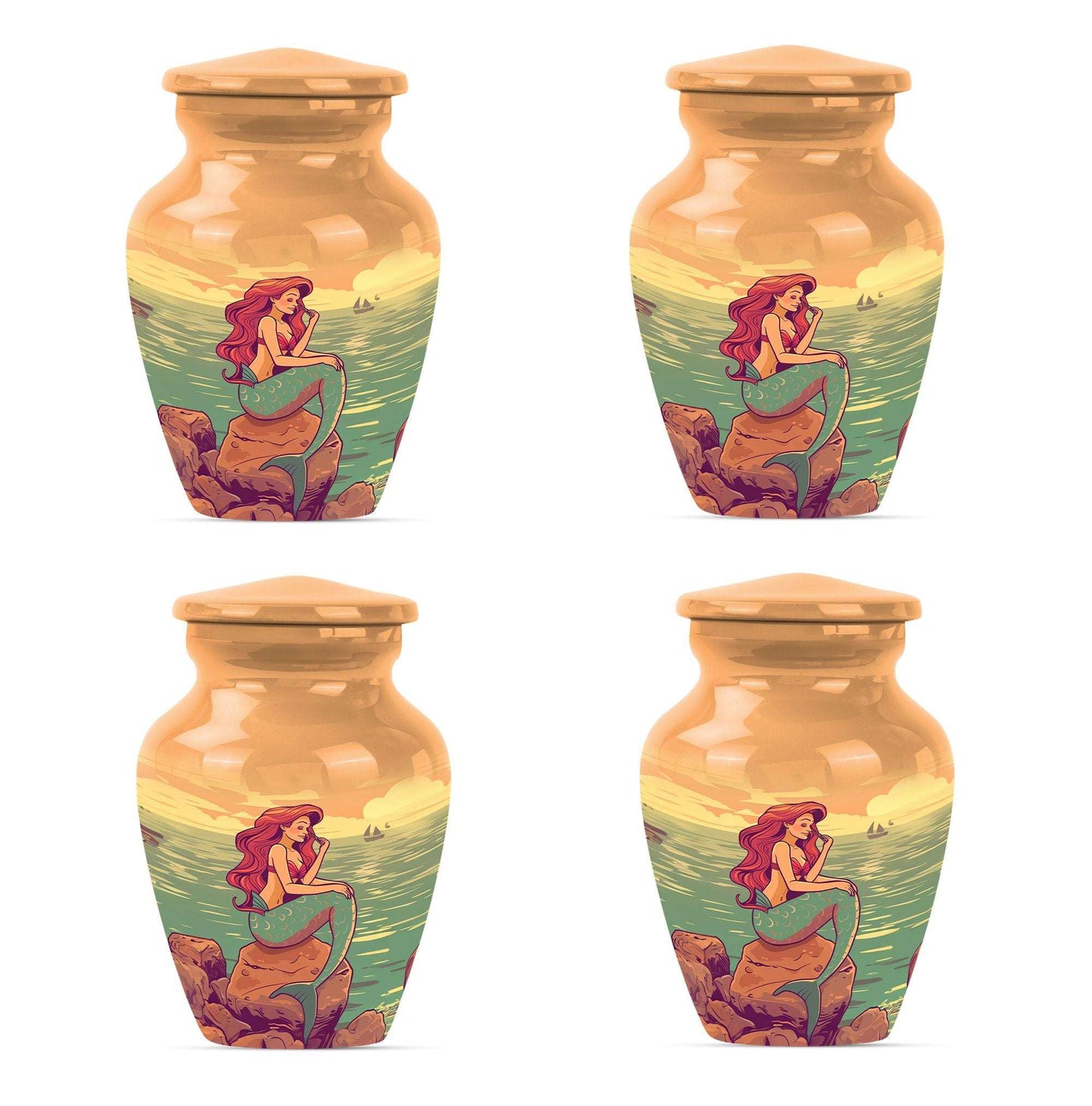 Mermaid Theme 3 Inch Keepsake Pack of 4