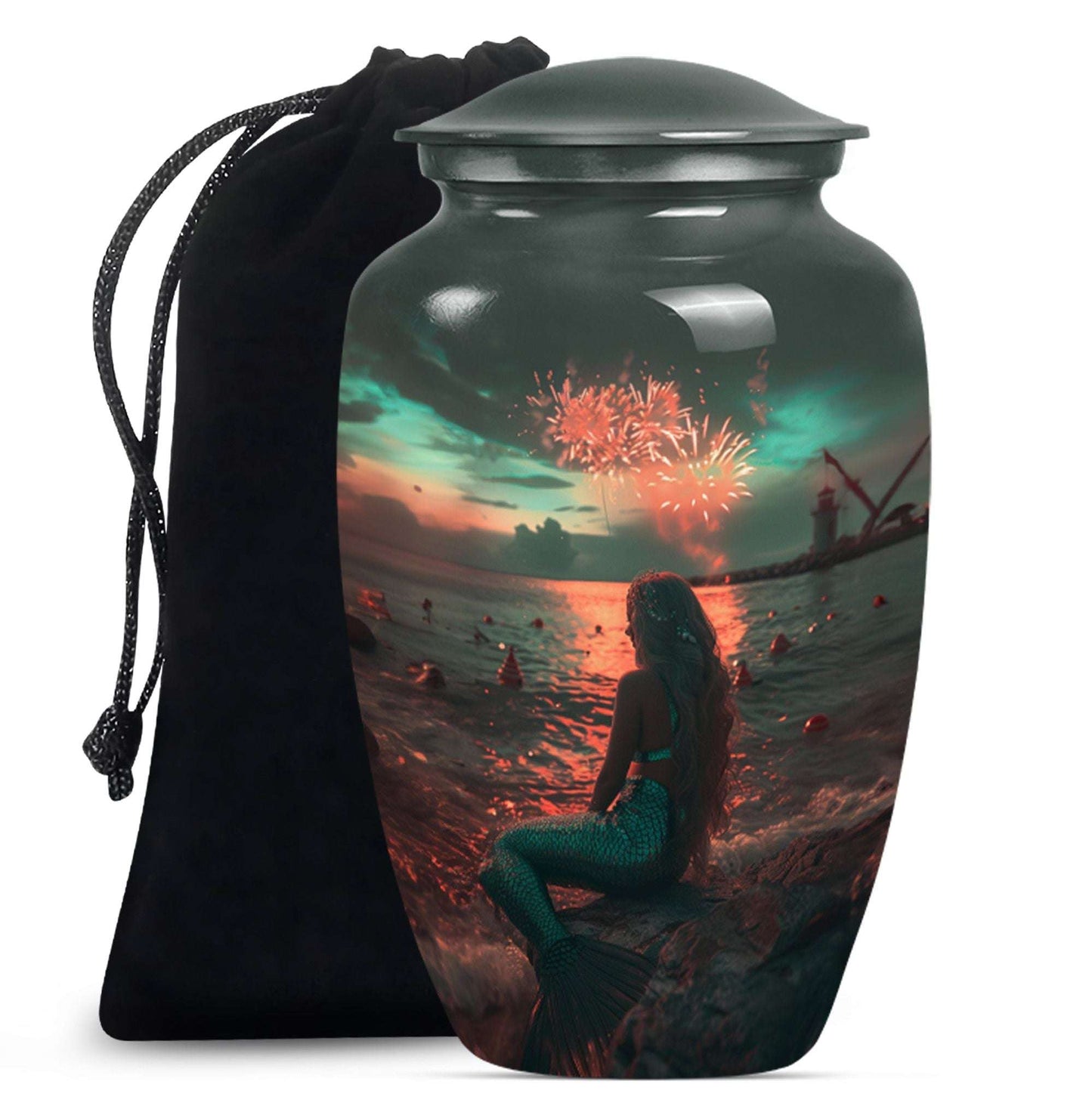 Mermaid Theme Large Urn 10 Inch