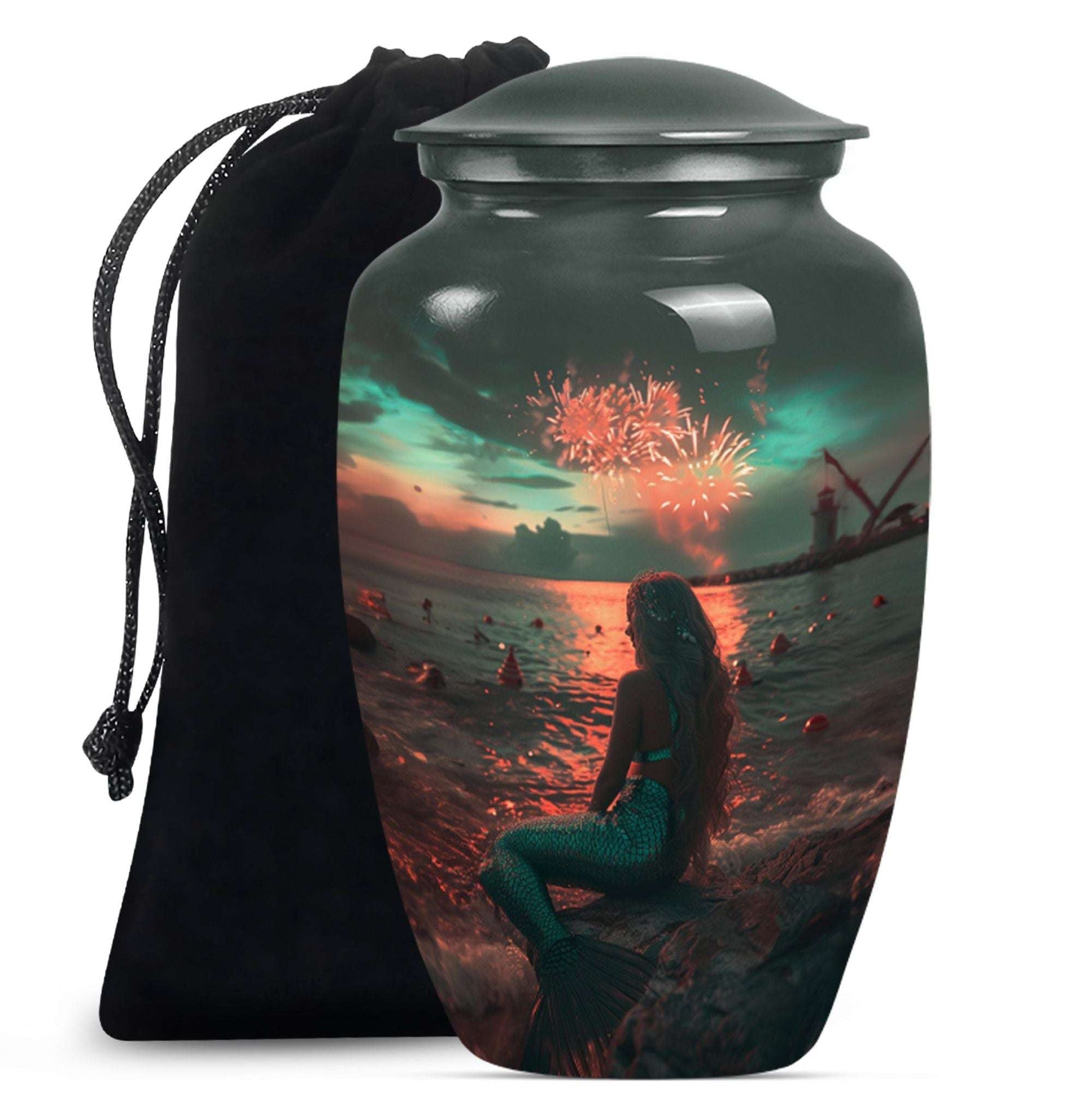 Mermaid Theme Large Urn 10 Inch