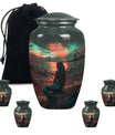 Mermaid Theme Large Urn With 4 Keepsake Urn