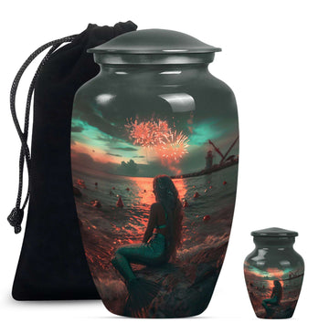 Large Urn With 1 Keepsake Urn