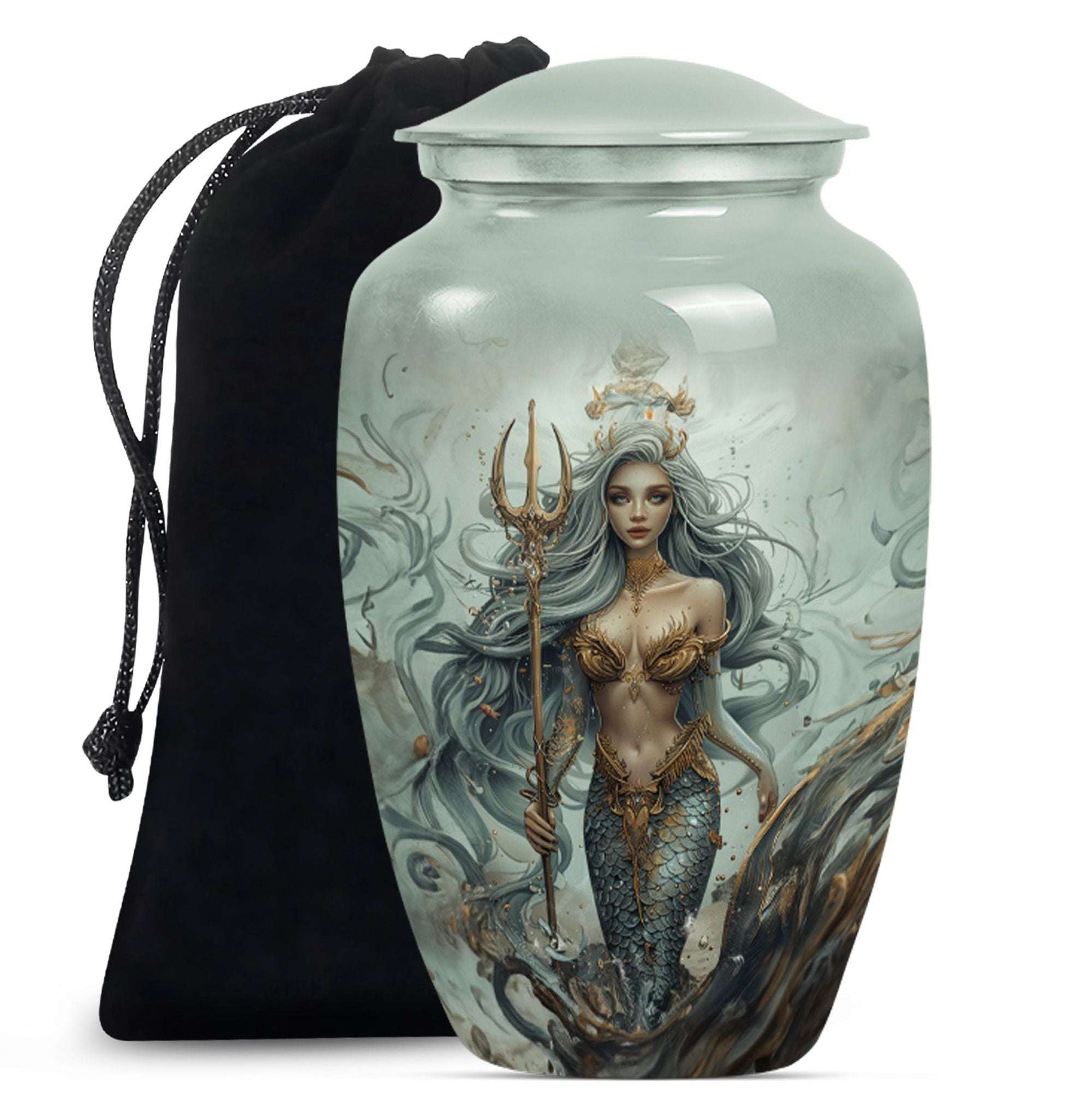 Mermaid Theme Large Urn 10 Inch