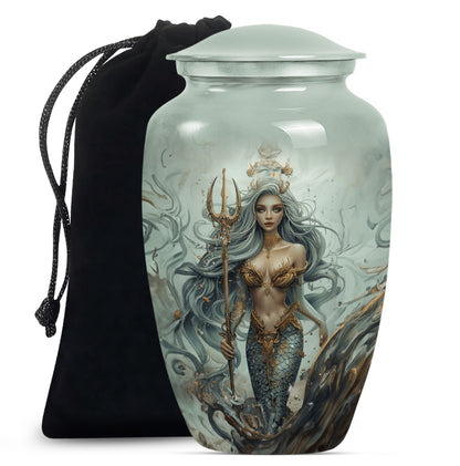 10-inch Mermaid Urn in classic design.