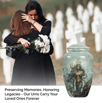 10-inch Mermaid Urn in classic design.