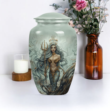 10-inch Mermaid Urn in classic design.