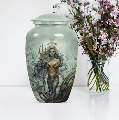 10-inch Mermaid Urn in classic design.