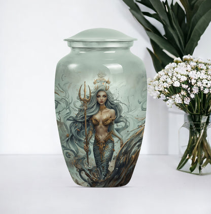 10-inch Mermaid Urn in classic design.