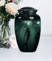 10 inch classic butterfly themed mermaid urn.