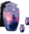 Mermaid Theme Large Urn With 2 Keepsake Urn