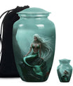 Mermaid Theme Large Urn With 1 Keepsake Urn