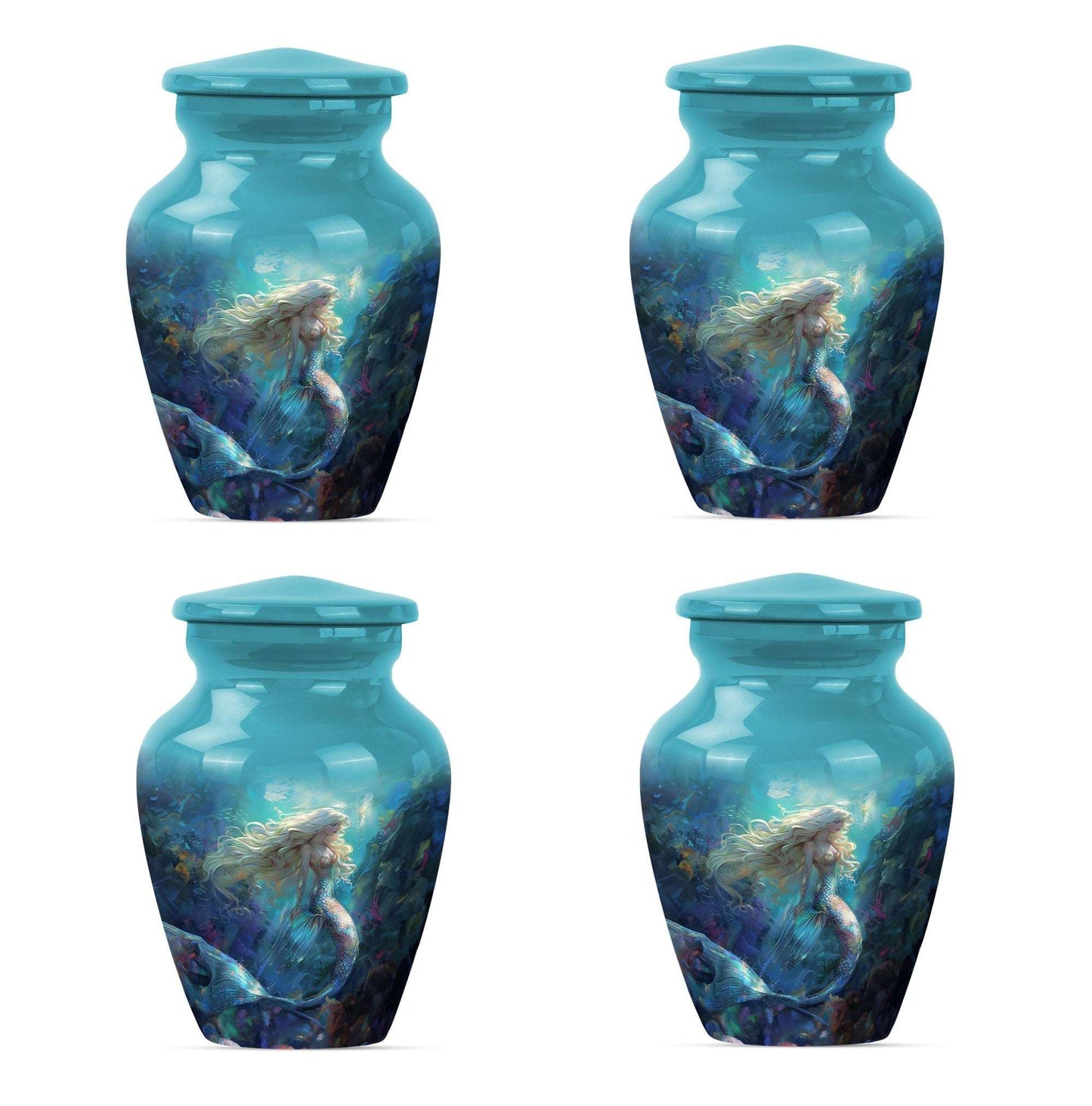 Mermaid Theme 3 Inch Keepsake Pack of 4