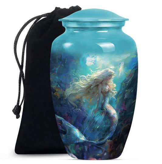 Mermaid Theme Large Urn 10 Inch