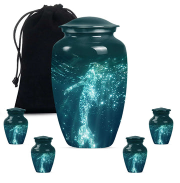 Large Urn With 4 Keepsake Urn