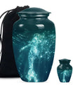 Mermaid Theme Large Urn With 1 Keepsake Urn