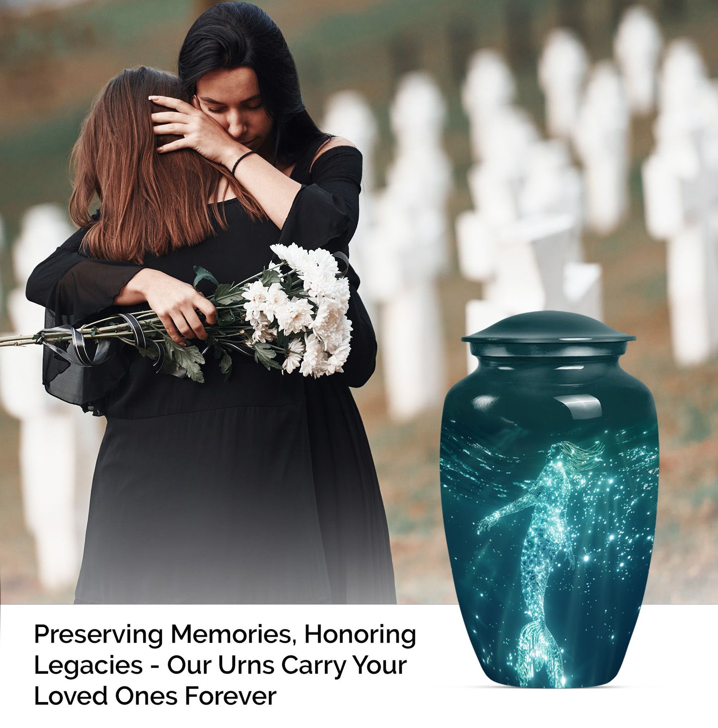 mermaid urn for adult ashes