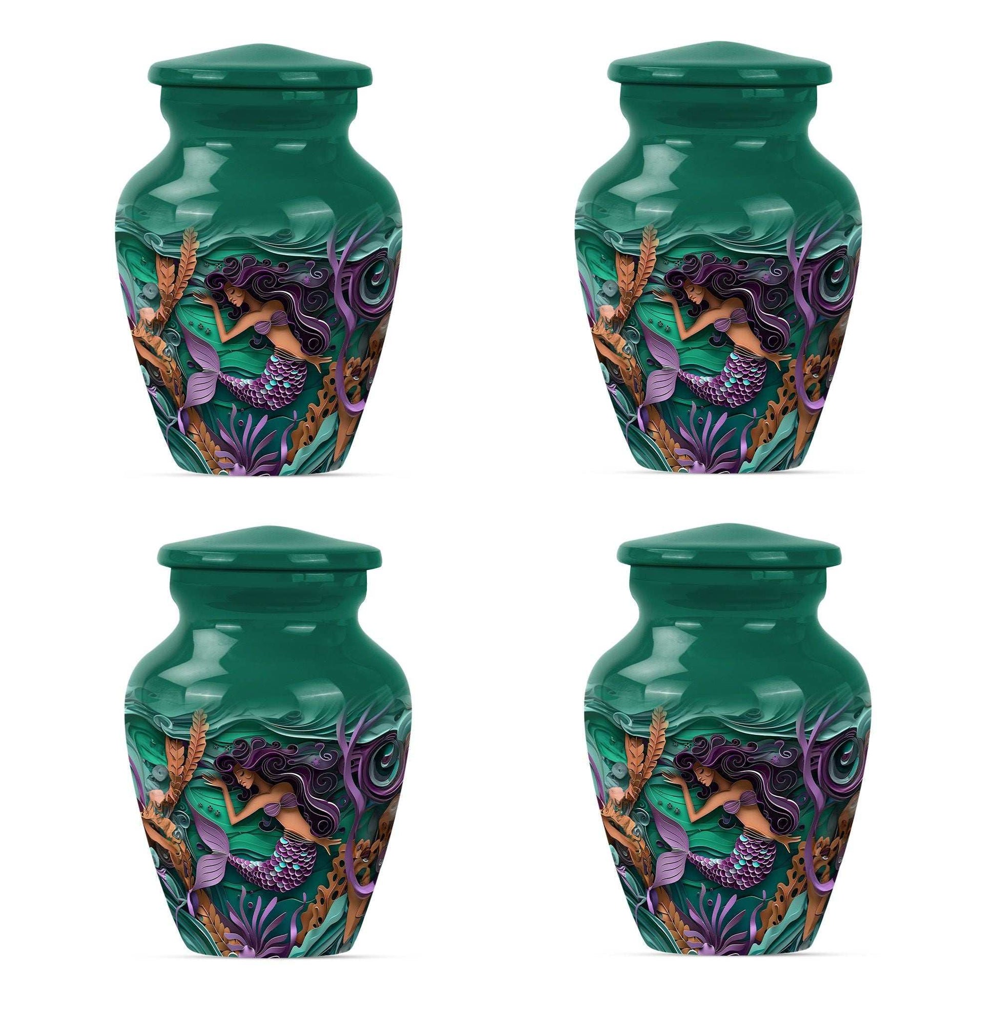 Mermaid Theme 3 Inch Keepsake Pack of 4