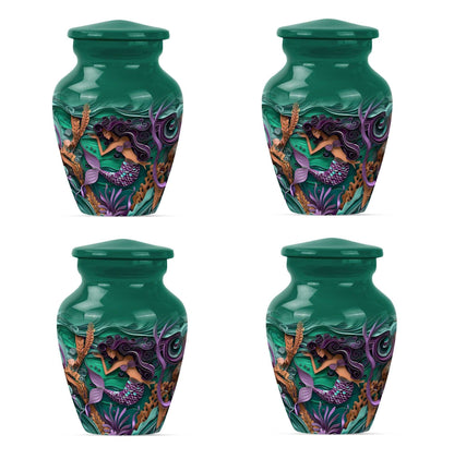 Mermaid Theme 3 Inch Keepsake Pack of 4