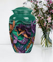 mermaid themed memorial urn 